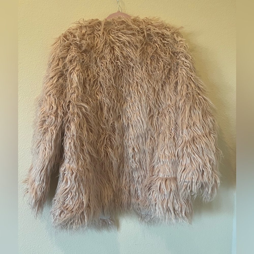 Lanshifei light pink furry jacket size XXL